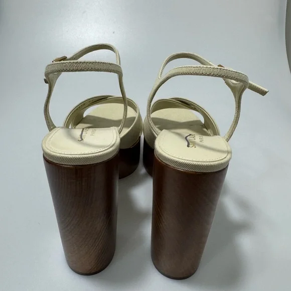 Saint Laurent Bianca Platform Sandals Beige Women’s EU 41/US 11 - Picture 4 of 7